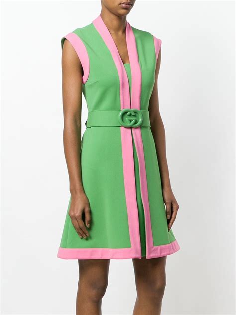 gucci pink and green jersey dress|pink gucci print.